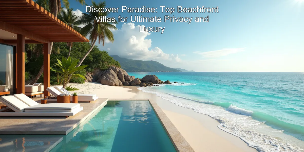 Discover Paradise: Top Beachfront Villas for Ultimate Privacy and Luxury