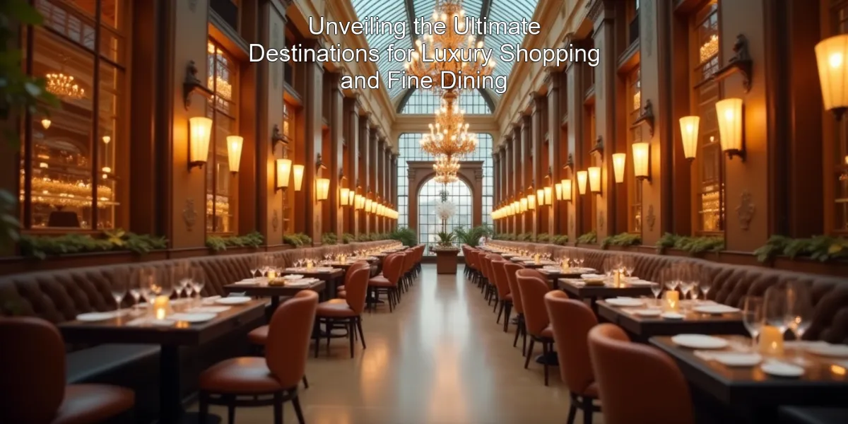 Unveiling the Ultimate Destinations for Luxury Shopping and Fine Dining